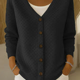 Grete | Gesteppte Strickjacke mit Knopfleiste