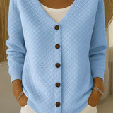 Grete | Gesteppte Strickjacke mit Knopfleiste
