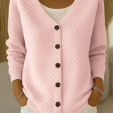 Grete | Gesteppte Strickjacke mit Knopfleiste
