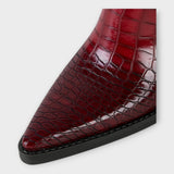 Stiefel mit Krokodil-Design und Eleganter Absätze