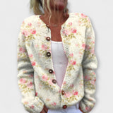 Elina – Cardigan à Imprimé Floral Confortable