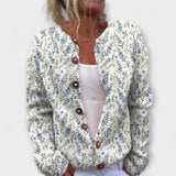 Mira – Cardigan en mélange de laine avec motif floral
