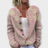 Sola – Cardigan Chaud au Look Fleuri