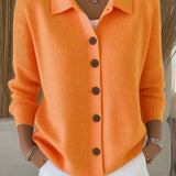 Dorothea | Weinrote Strickjacke mit Kragen