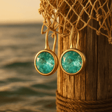 Boucles d'oreilles en forme de goutte marine