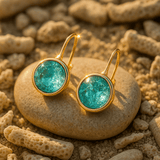 Boucles d'oreilles en forme de goutte marine