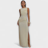 Rieke - Robe maxi élégante avec fente haute
