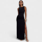 Rieke - Robe maxi élégante avec fente haute
