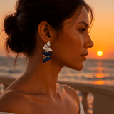 Boucles d'oreilles avec double papillon
