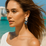 Boucles d'oreilles avec double papillon