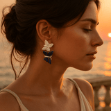 Boucles d'oreilles avec double papillon
