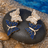 Boucles d'oreilles avec double papillon
