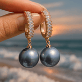 Boucles d'oreilles avec des perles naturelles