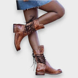 Cordula | Geschnürte Vintage-Stiefel