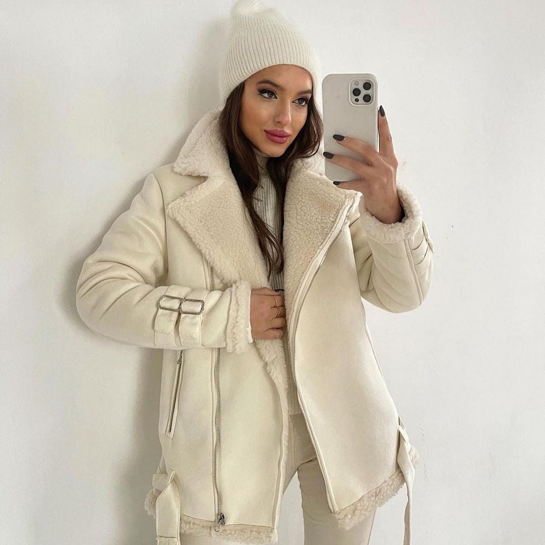 Sabina | Gefütterte Lederjacke Jacke