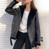 Sabina | Gefütterte Lederjacke Jacke