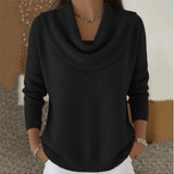 Judith | Weicher Strickpullover mit Wasserfallkragen