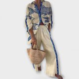 Inês - Ensemble avec motif de poisson bleu