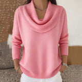 Judith | Weicher Strickpullover mit Wasserfallkragen