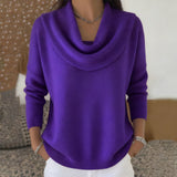 Judith | Weicher Strickpullover mit Wasserfallkragen