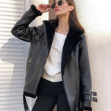 Sabina | Gefütterte Lederjacke Jacke