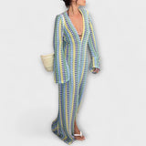 Elina – Robe maxi avec décolleté en V et ambiance de vacances
