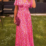 Elis – Langes, luftiges Kleid mit floralem Muster