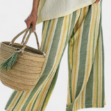 Olívia - Ensemble en lin de bambou couleur olive