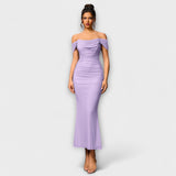 Ione - Robe Bodycon à Épaules Dégagées