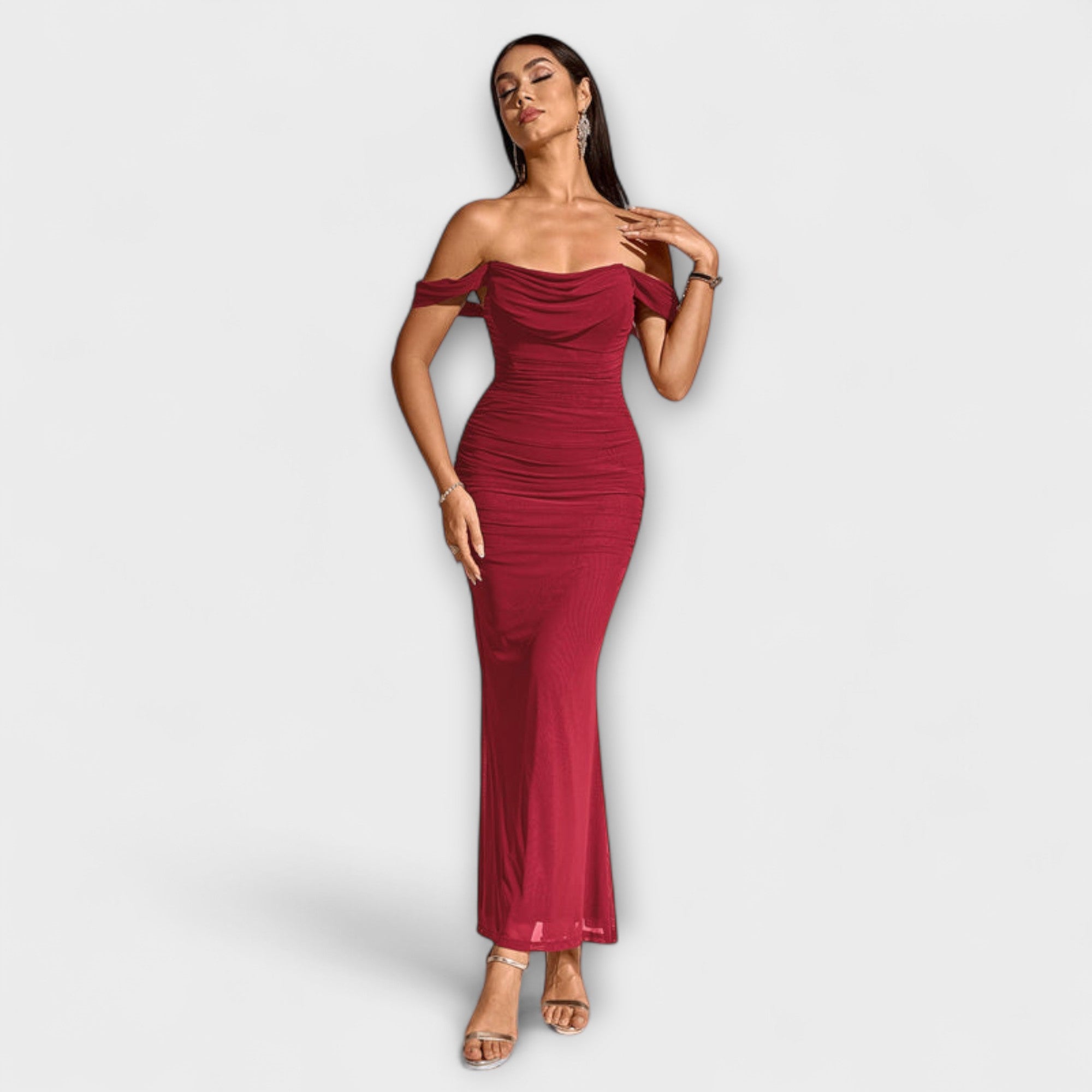 Ione - Robe Bodycon à Épaules Dégagées