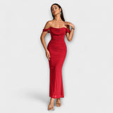 Ione - Robe Bodycon à Épaules Dégagées