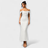 Ione - Robe Bodycon à Épaules Dégagées