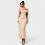 Ione - Robe Bodycon à Épaules Dégagées