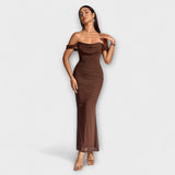 Ione - Robe Bodycon à Épaules Dégagées