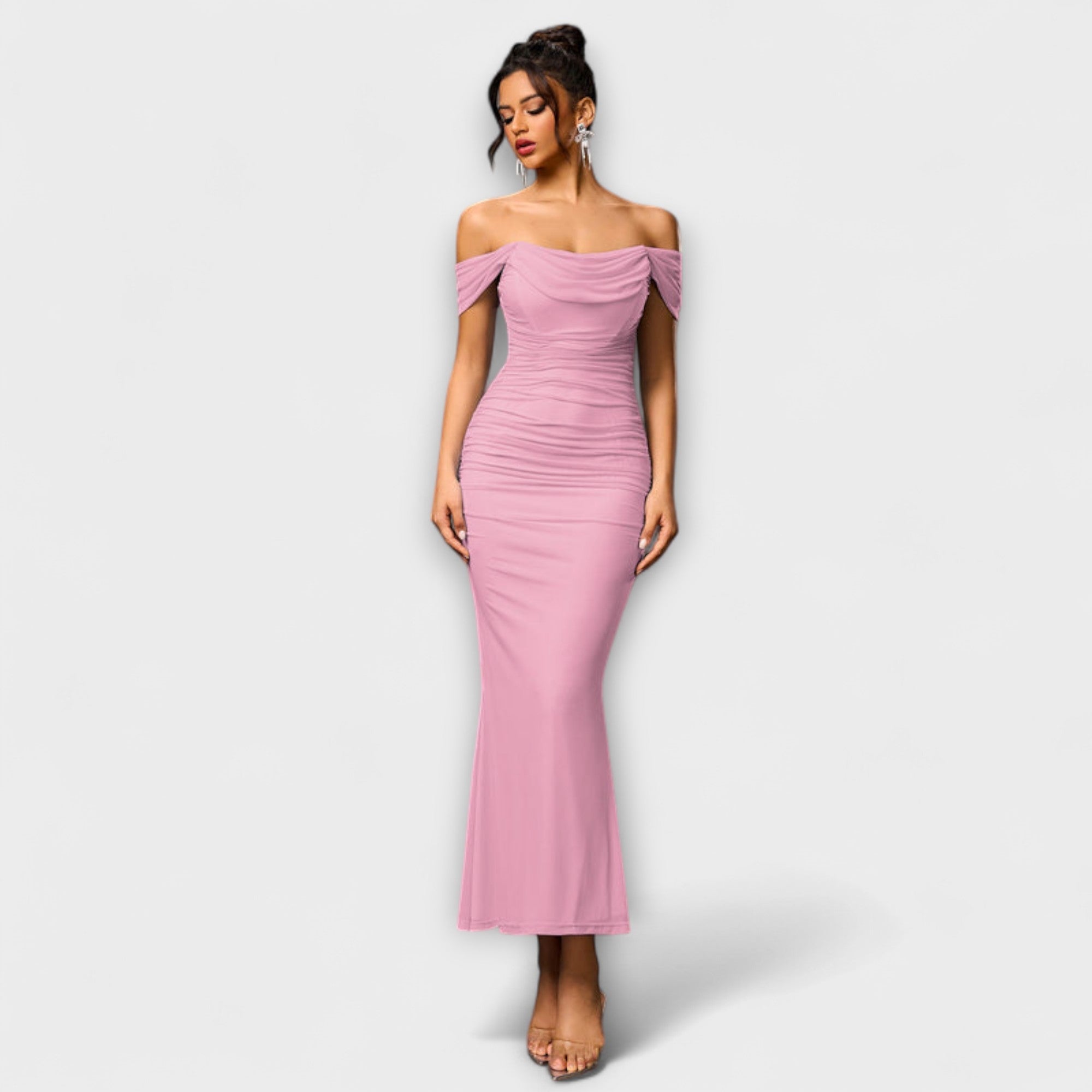Ione - Robe Bodycon à Épaules Dégagées