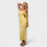 Ione - Robe Bodycon à Épaules Dégagées