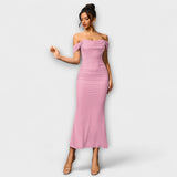 Ione - Robe Bodycon à Épaules Dégagées