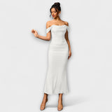 Ione - Robe Bodycon à Épaules Dégagées