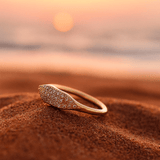 Bague en or zircon répétée