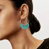 Boucles d'oreilles turquoise vintage usées