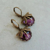 Boucles d'oreilles sphériques en or ancien