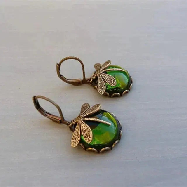 Boucles d'oreilles sphériques en or ancien