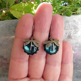 Boucles d'oreilles sphériques en or ancien