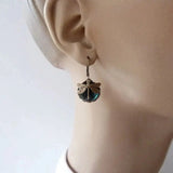 Boucles d'oreilles sphériques en or ancien