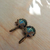 Boucles d'oreilles sphériques en or ancien