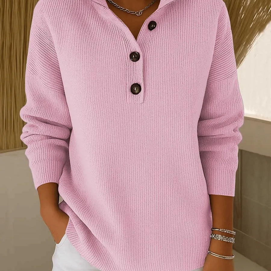 Sabina | Weicher Strickpullover mit Polokragen