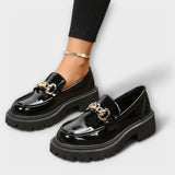 Loafers à plateau tendance pour femmes avec boucle