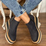 Gerda | Wildleder-Keilstiefel mit Plateausohle Stiefel