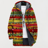 Heike | Kapuzencardigan mit Ethno-Streifen