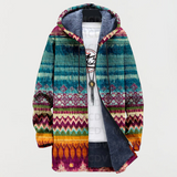 Ingrid | Kapuzenjacke mit ethnischem Muster